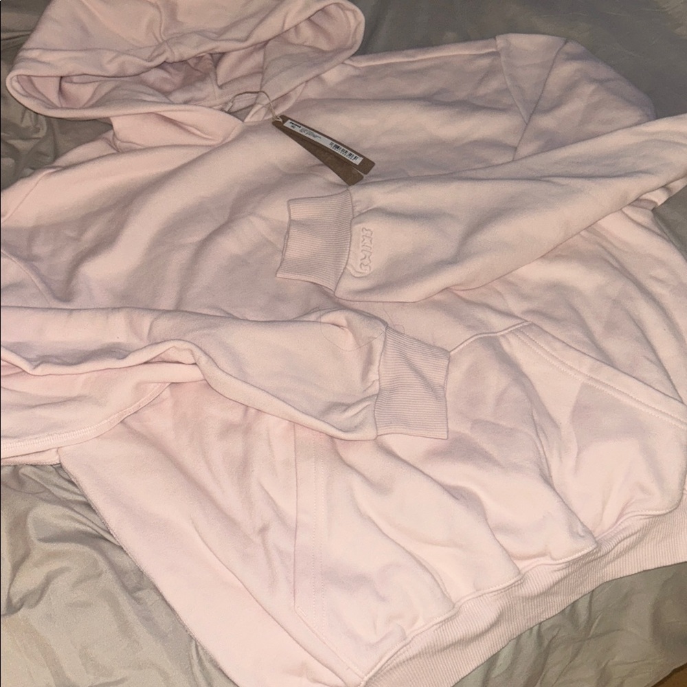 SKIMS Cotton Fleece Pullover Hoodie- Light Pink NWT 💕 - Picture 6 of 16